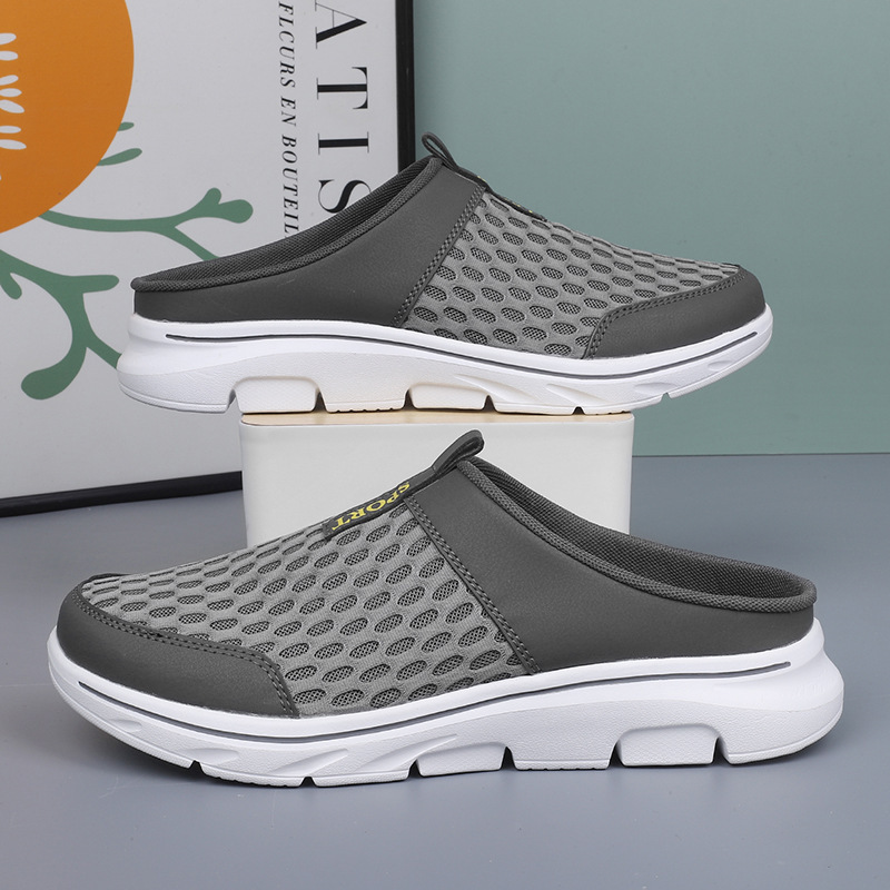 CASUAL BEACH BREATHABLE MESH HALF SLIPPERS
