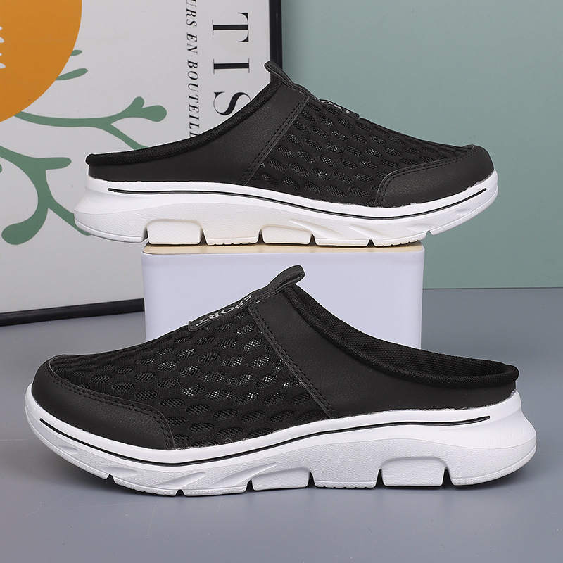 CASUAL BEACH BREATHABLE MESH HALF SLIPPERS