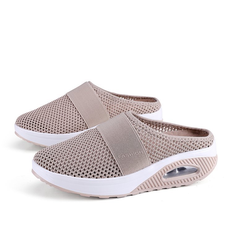 WOMEN'S BREATHABLE LIGHTWEIGHT AIR CUSHION SLIP-ON WALKING SLIPPERS