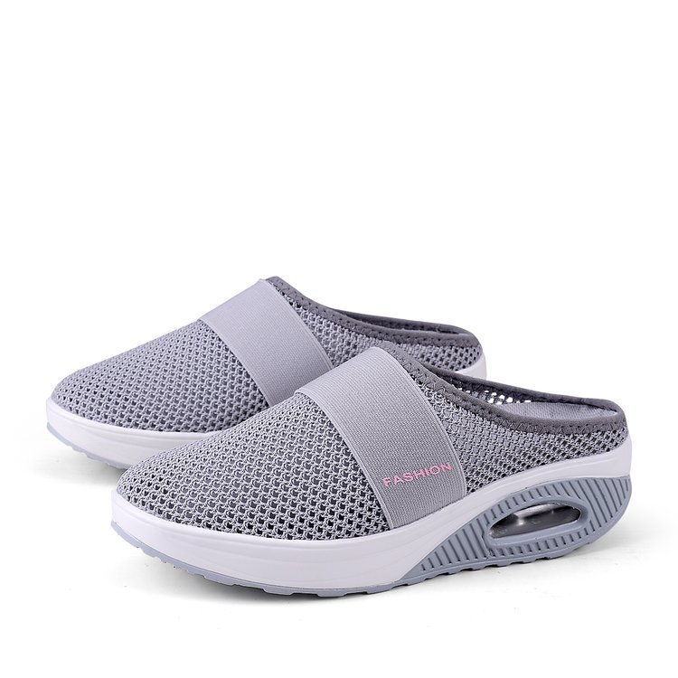 WOMEN'S BREATHABLE LIGHTWEIGHT AIR CUSHION SLIP-ON WALKING SLIPPERS