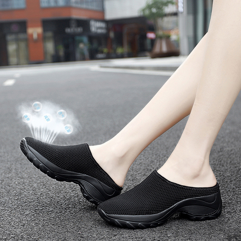 2024 SUMMER FASHIION CASUAL SHOES WOMEN'S FLYING WOVEN HALF SHIPPERS