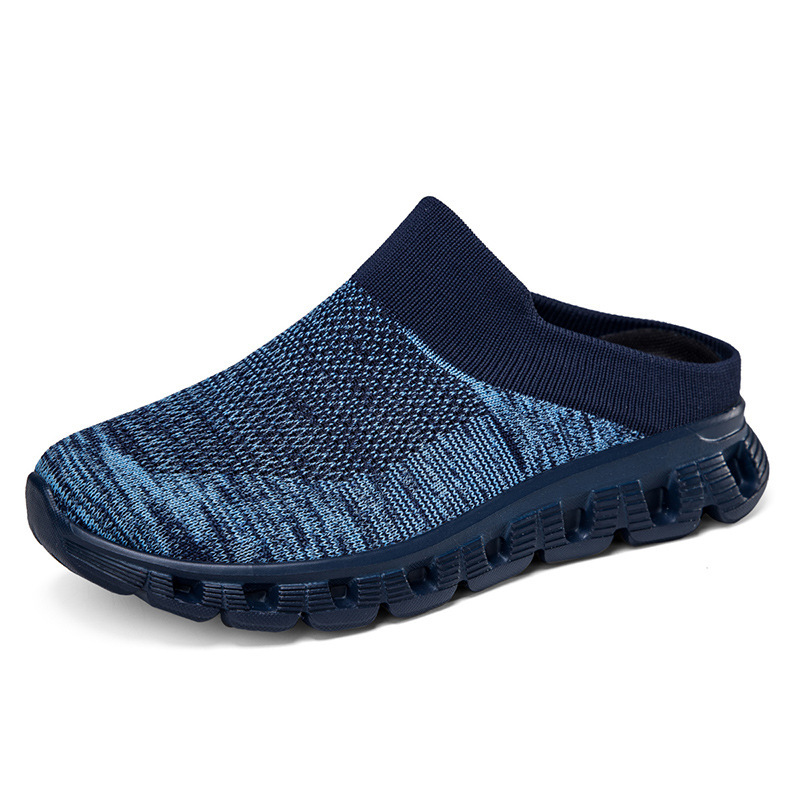 MEN'S SUMMER CASUAL FLYING WOVEN BREATHABLE HALF SLIPPERS
