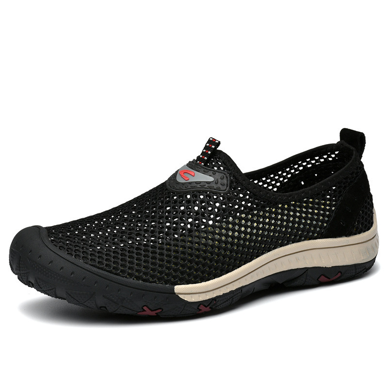 MEN'S SUMMER BREATHABLE MESH HOLLOW SLIP-ON SNEAKERS
