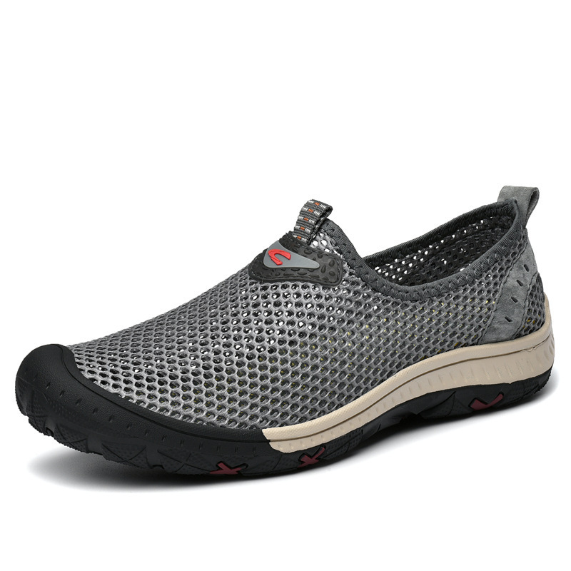 MEN'S SUMMER BREATHABLE MESH HOLLOW SLIP-ON SNEAKERS