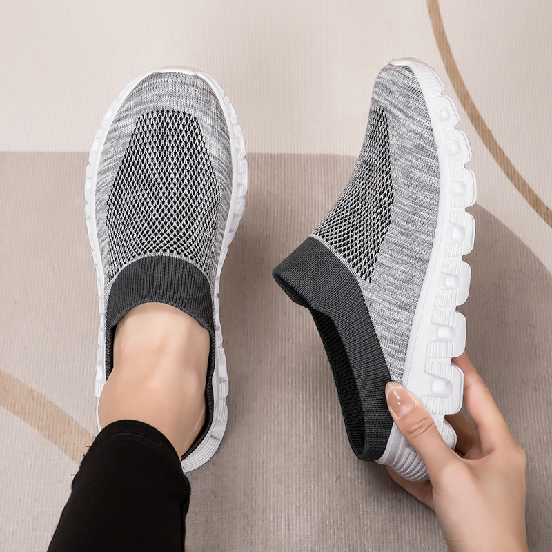 MEN'S SUMMER CASUAL FLYING WOVEN BREATHABLE HALF SLIPPERS