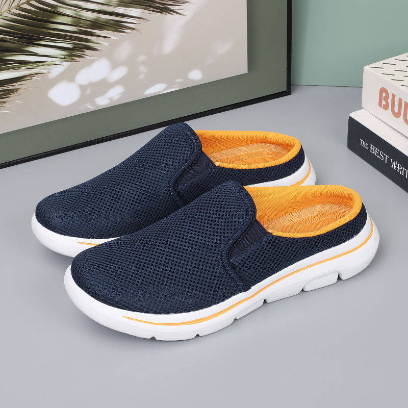 MEN'S MESH SOFT SOLE BREATHABLE CASUAL HALF SLIPPERS