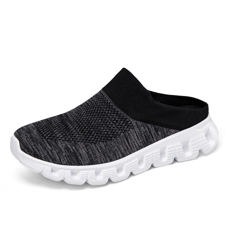 MEN'S SUMMER CASUAL FLYING WOVEN BREATHABLE HALF SLIPPERS
