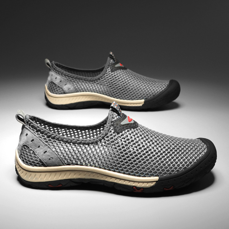 MEN'S SUMMER BREATHABLE MESH HOLLOW SLIP-ON SNEAKERS