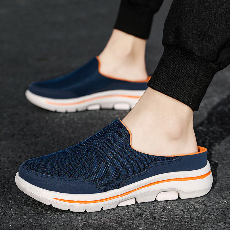 MEN'S MESH SOFT SOLE BREATHABLE CASUAL HALF SLIPPERS