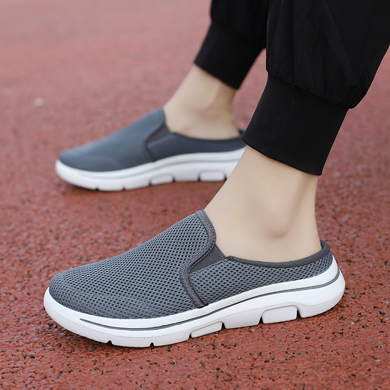 MEN'S MESH SOFT SOLE BREATHABLE CASUAL HALF SLIPPERS