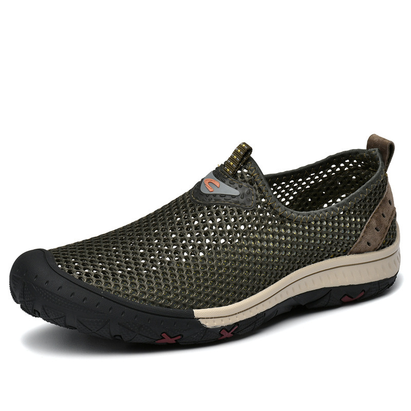 MEN'S SUMMER BREATHABLE MESH HOLLOW SLIP-ON SNEAKERS
