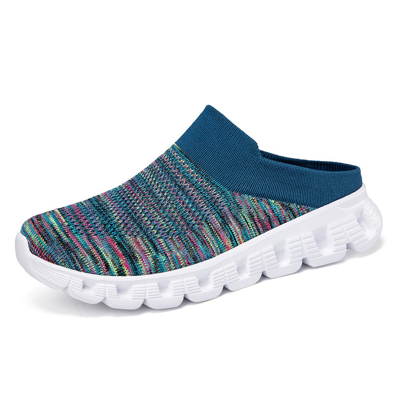 MEN'S SUMMER CASUAL FLYING WOVEN BREATHABLE HALF SLIPPERS