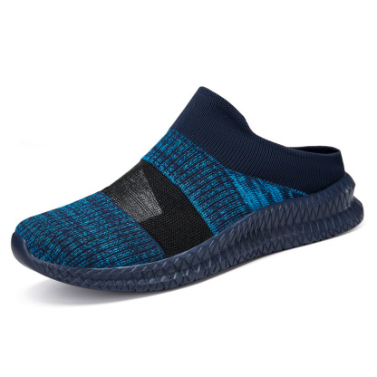 FLYKNIT MESH SLIP-ON BREATHABLE HALF-SLIP SNEAKERS