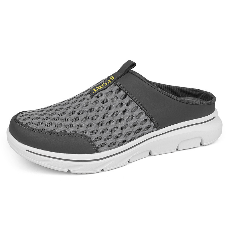 CASUAL BEACH BREATHABLE MESH HALF SLIPPERS