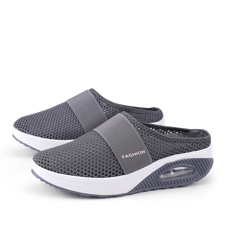 WOMEN'S BREATHABLE LIGHTWEIGHT AIR CUSHION SLIP-ON WALKING SLIPPERS