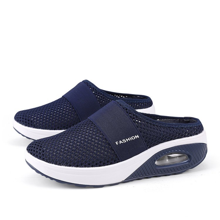 WOMEN'S BREATHABLE LIGHTWEIGHT AIR CUSHION SLIP-ON WALKING SLIPPERS