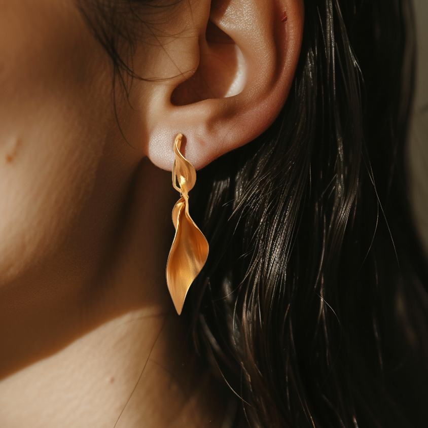 Earring | Gilded Foliage Drops | Coming Soon！