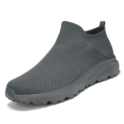 FASHION BREATHABLE FLYING KNIT CASUAL SOCKS SLIP-ON SHOES