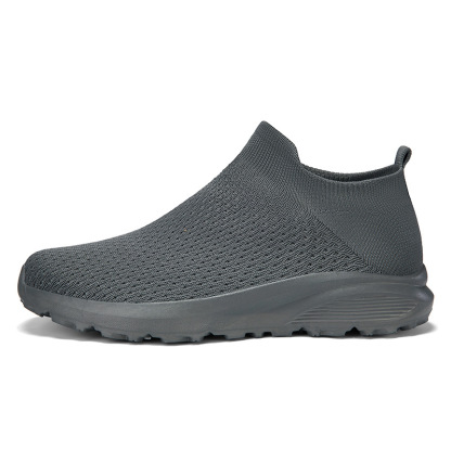 FASHION BREATHABLE FLYING KNIT CASUAL SOCKS SLIP-ON SHOES
