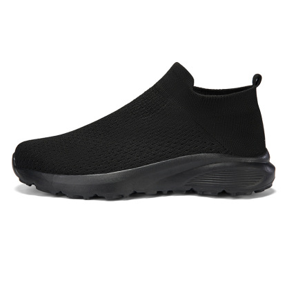 FASHION BREATHABLE FLYING KNIT CASUAL SOCKS SLIP-ON SHOES