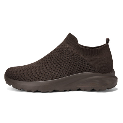 FASHION BREATHABLE FLYING KNIT CASUAL SOCKS SLIP-ON SHOES