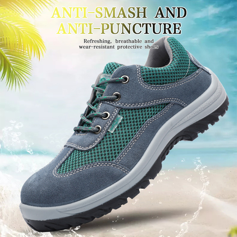 SUMMER BREATHABLE LABOR PROTECTION SHOES ANTI-SMASH AND ANTI-PUNCTURE
