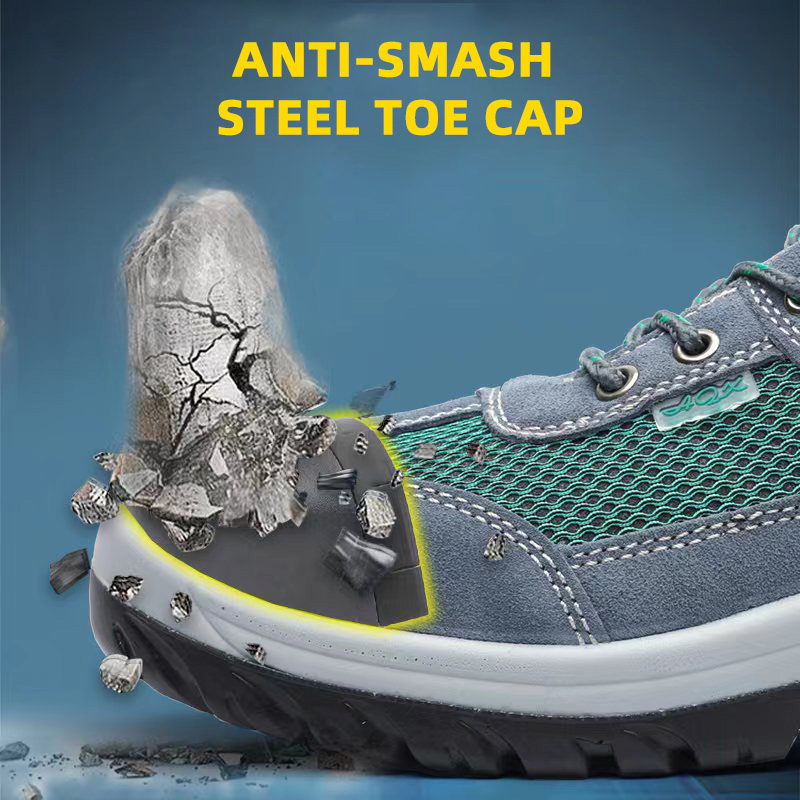 SUMMER BREATHABLE LABOR PROTECTION SHOES ANTI-SMASH AND ANTI-PUNCTURE