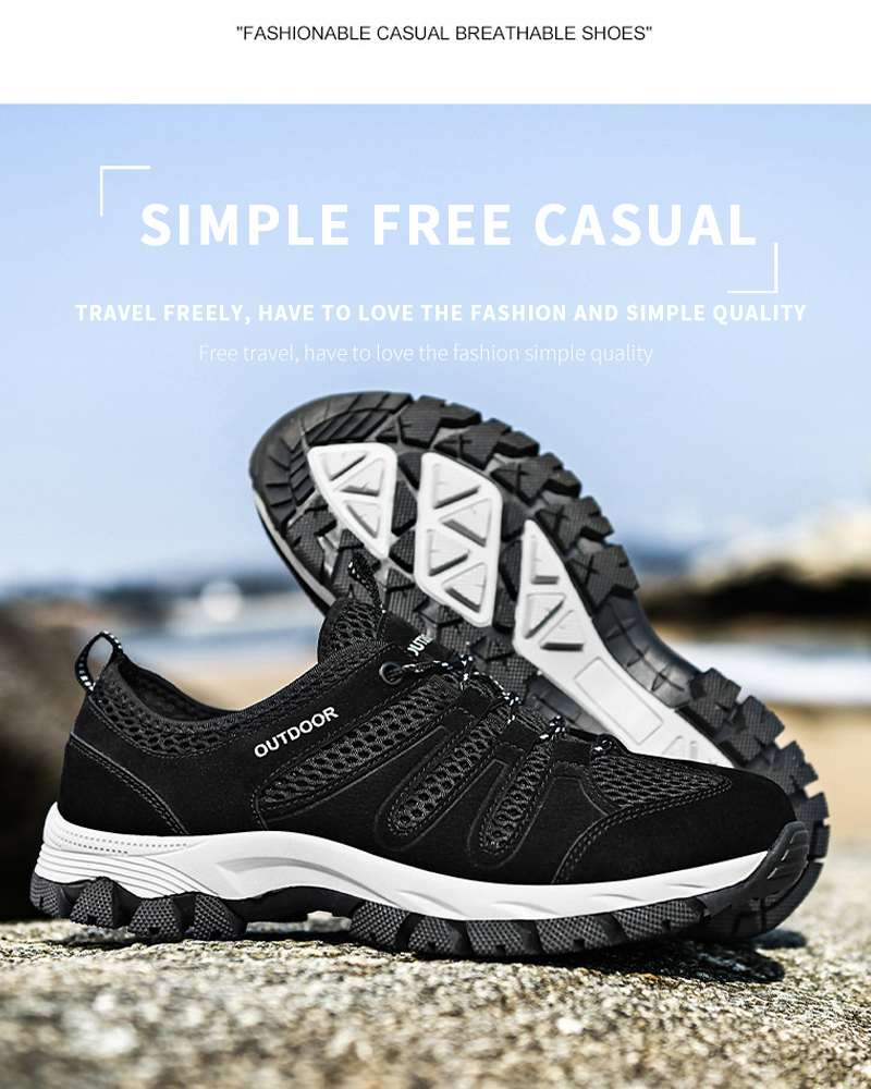 MESH BREATHABLE OUTDOOR SOFT SOLE LIGHTWEIGHT MEN'S SHOES