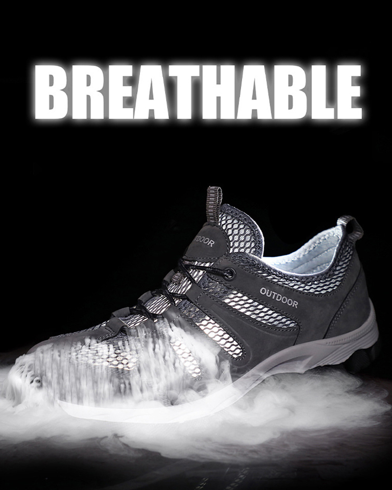 MESH BREATHABLE OUTDOOR SOFT SOLE LIGHTWEIGHT MEN'S SHOES