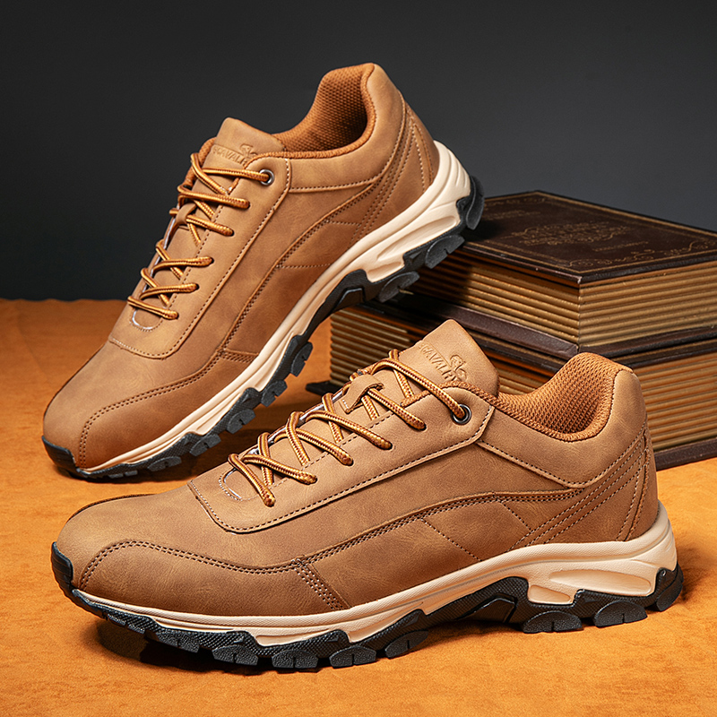 MEN'S OUTDOOR LEATHER WATERPROOF COMFORTABLE SPORTS SHOES