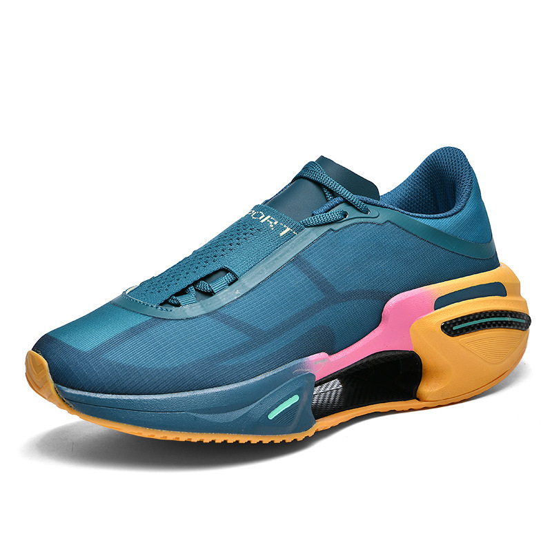 COMFORTABLE CARBON PLATE THICK-SOLED BREATHABLE SPORTS SHOES
