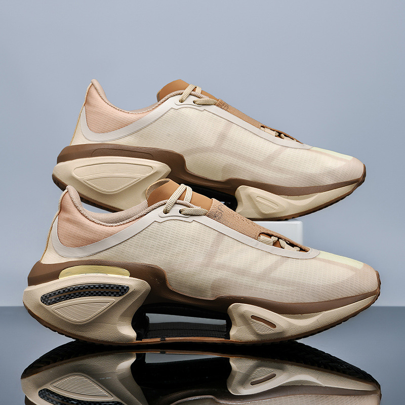 COMFORTABLE CARBON PLATE THICK-SOLED BREATHABLE SPORTS SHOES