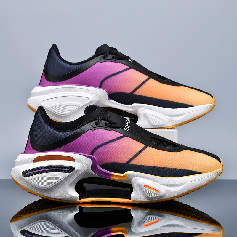 COMFORTABLE CARBON PLATE THICK-SOLED BREATHABLE SPORTS SHOES