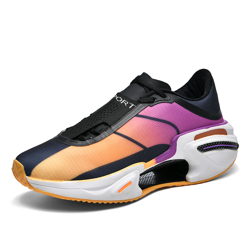 COMFORTABLE CARBON PLATE THICK-SOLED BREATHABLE SPORTS SHOES