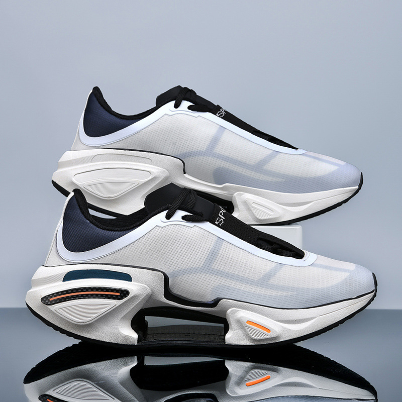 COMFORTABLE CARBON PLATE THICK-SOLED BREATHABLE SPORTS SHOES