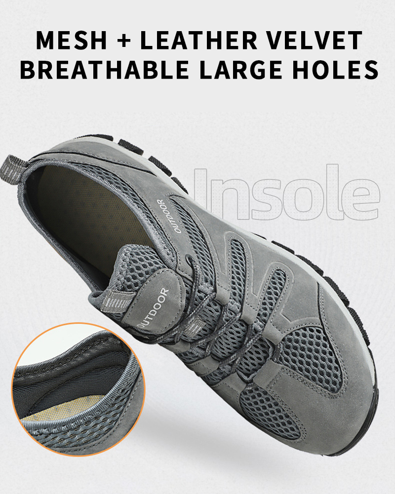 MESH BREATHABLE OUTDOOR SOFT SOLE LIGHTWEIGHT MEN'S SHOES