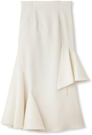 Catalysly  Asymmetrical Pleated Hem Mermaid Skirt
