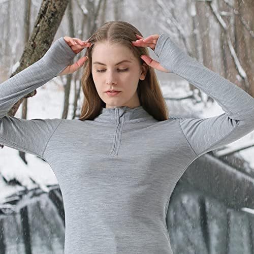 Catalysly Merino Wool Women's Short Sleeve Base Layer, Outdoor Odor Resistance
