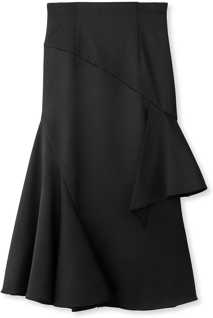 Catalysly  Asymmetrical Pleated Hem Mermaid Skirt