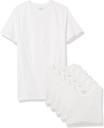  Essentials Men's Crew Neck T-Shirts. Pack of 6. Versatile Basics.