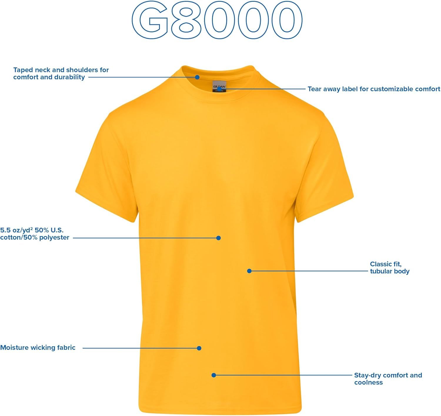 T-Shirt. Style G8000. Multipack
