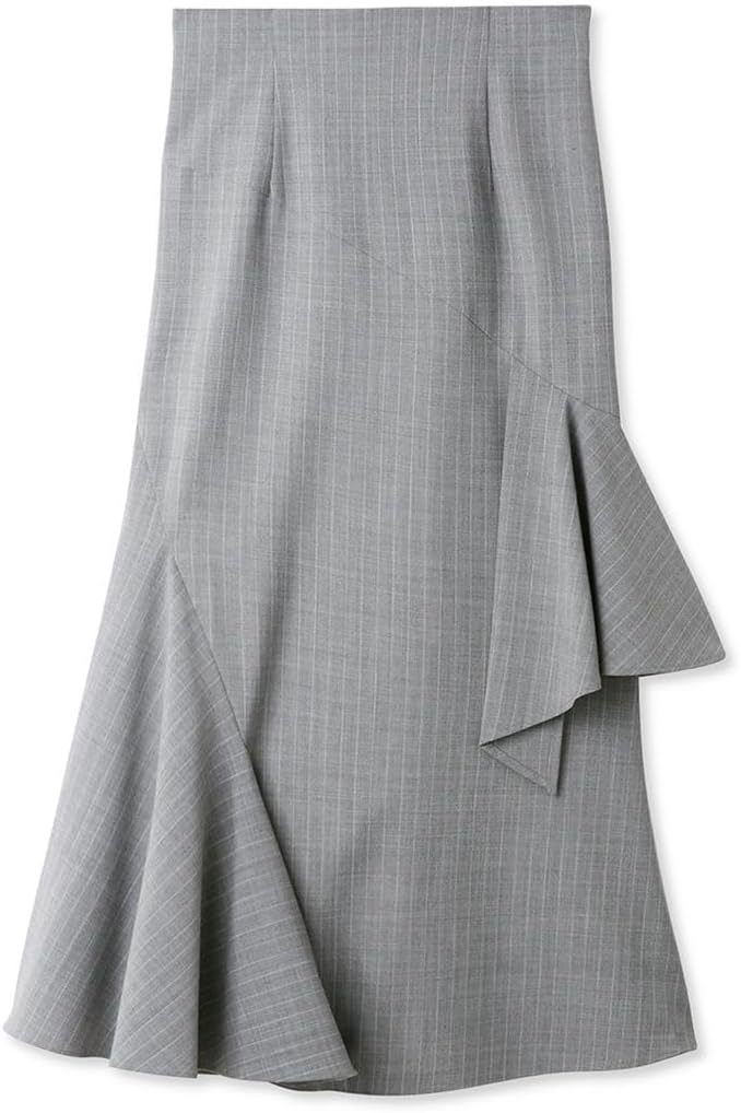 Catalysly  Asymmetrical Pleated Hem Mermaid Skirt