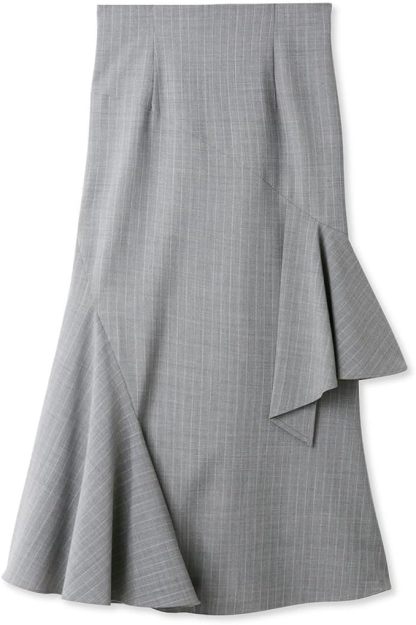 Catalysly  Asymmetrical Pleated Hem Mermaid Skirt