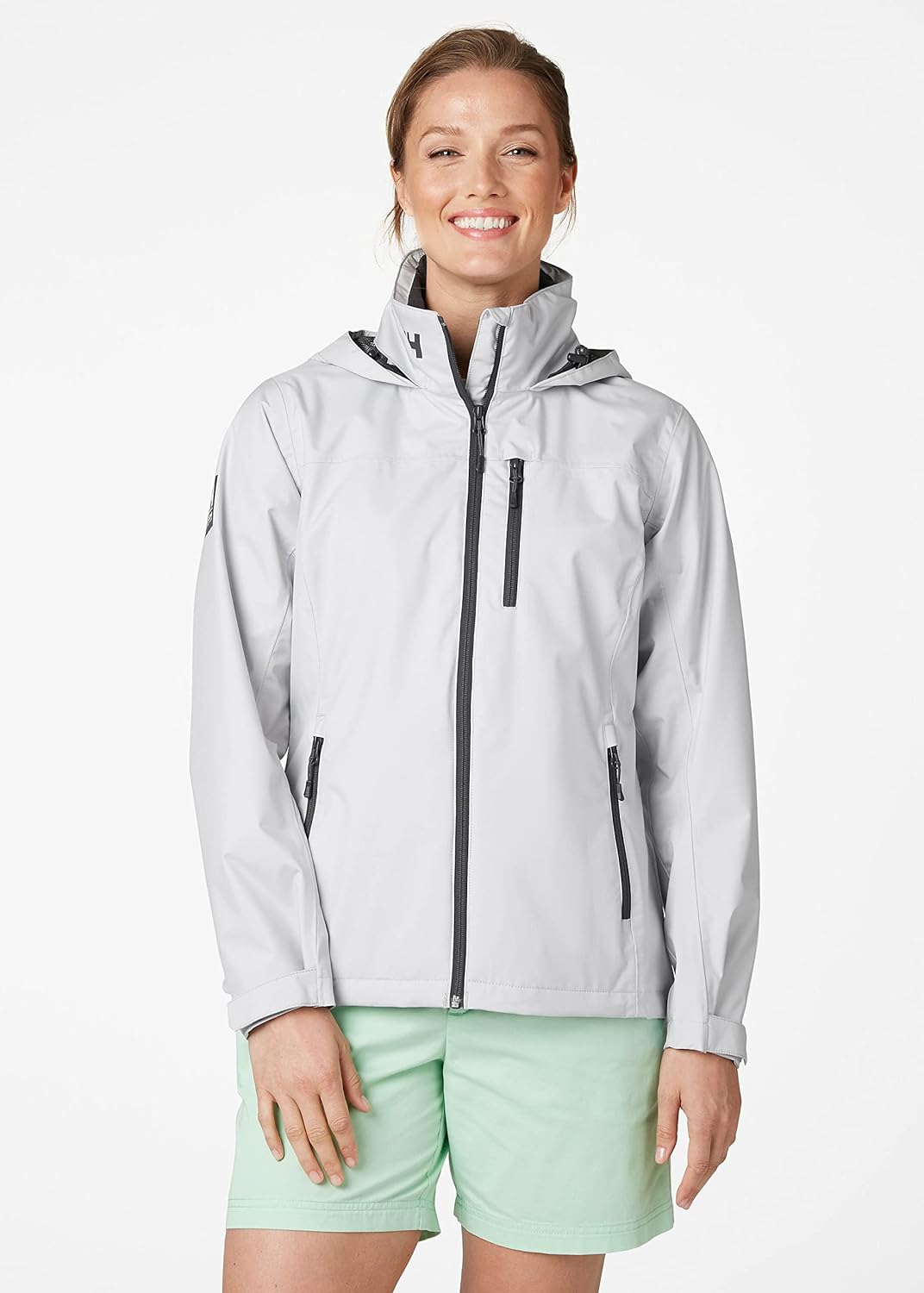 Catalysly Ladies' Round Neck Hooded Waterproof Sailing Jacket