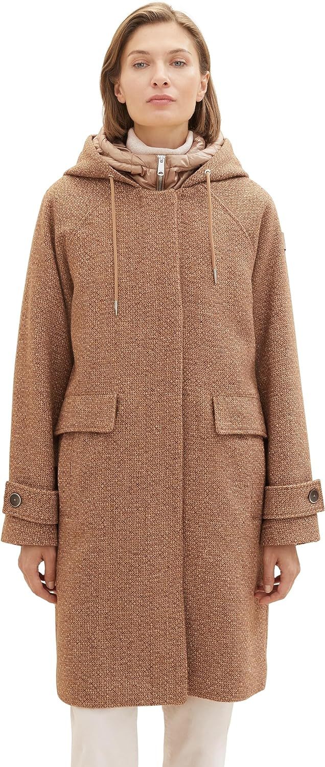 Catalysly Ladies' Coat with Topstitching and Hood