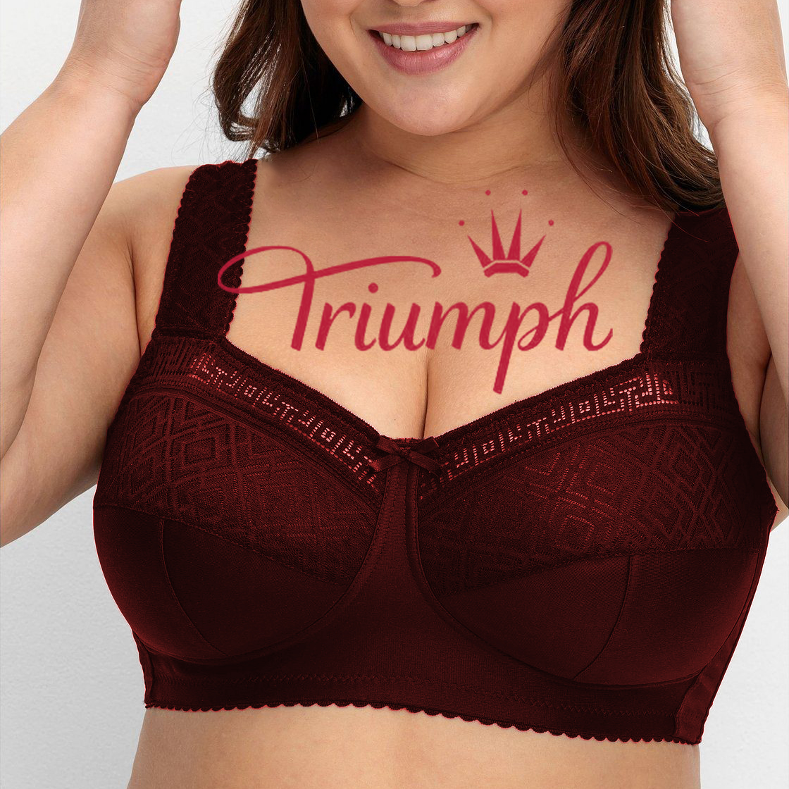 Triumph® – 👑3 darab ✨✨70% kedvezménnyel💝Nagy méretű mikroszálas virágos hímzett melltartó [75A-120F]