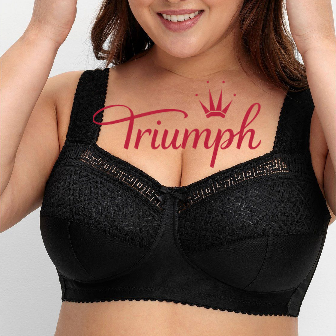 Triumph® – 👑3 darab ✨✨70% kedvezménnyel💝Nagy méretű mikroszálas virágos hímzett melltartó [75A-120F]