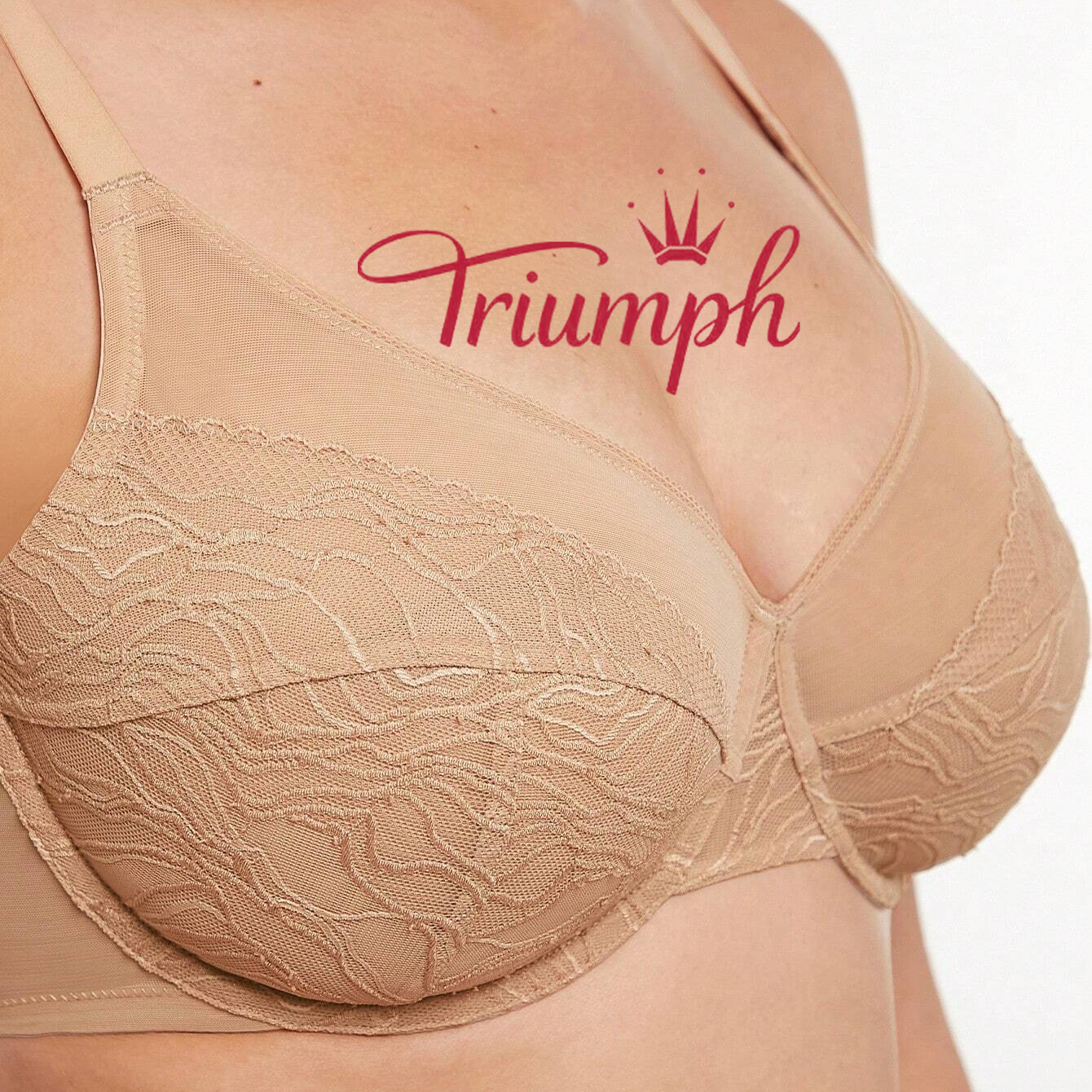 Triumph - Sutien din dantelă fără sârmă cu acoperire completă