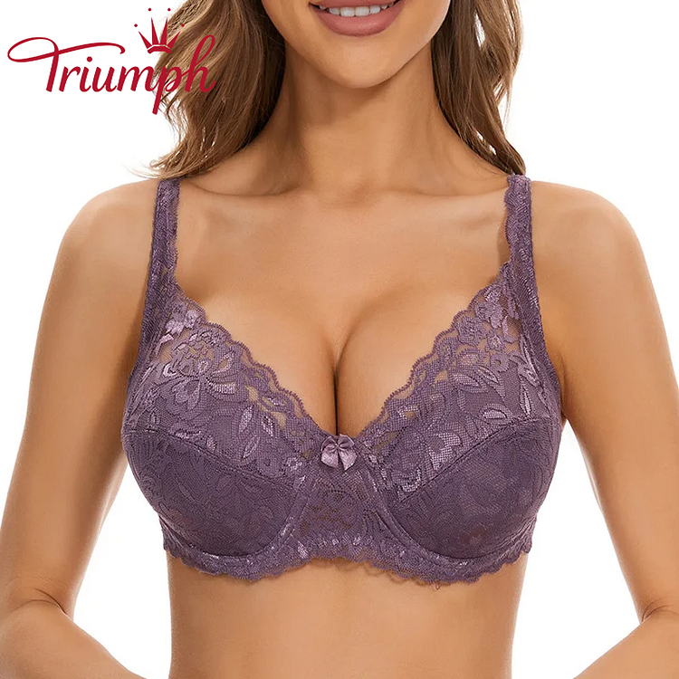 Triumph - CD-ul din dantelă confortabil, plus sutien mărime【S-3XL】