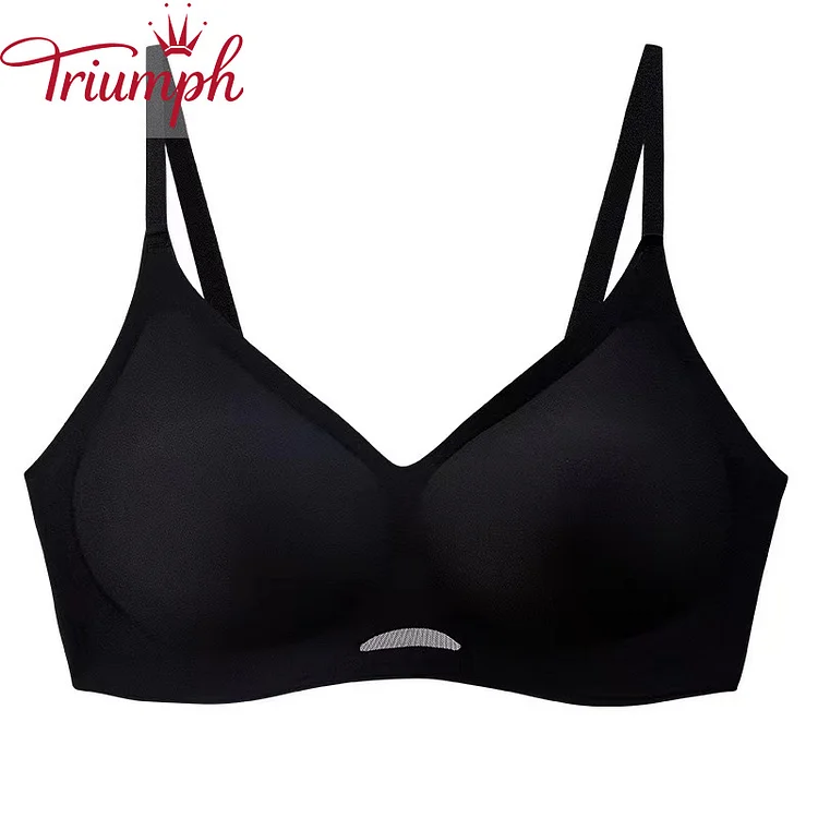Triumph -Lenjerie de damă sexy de mărime plus push up fără sârmă【S-3XL】